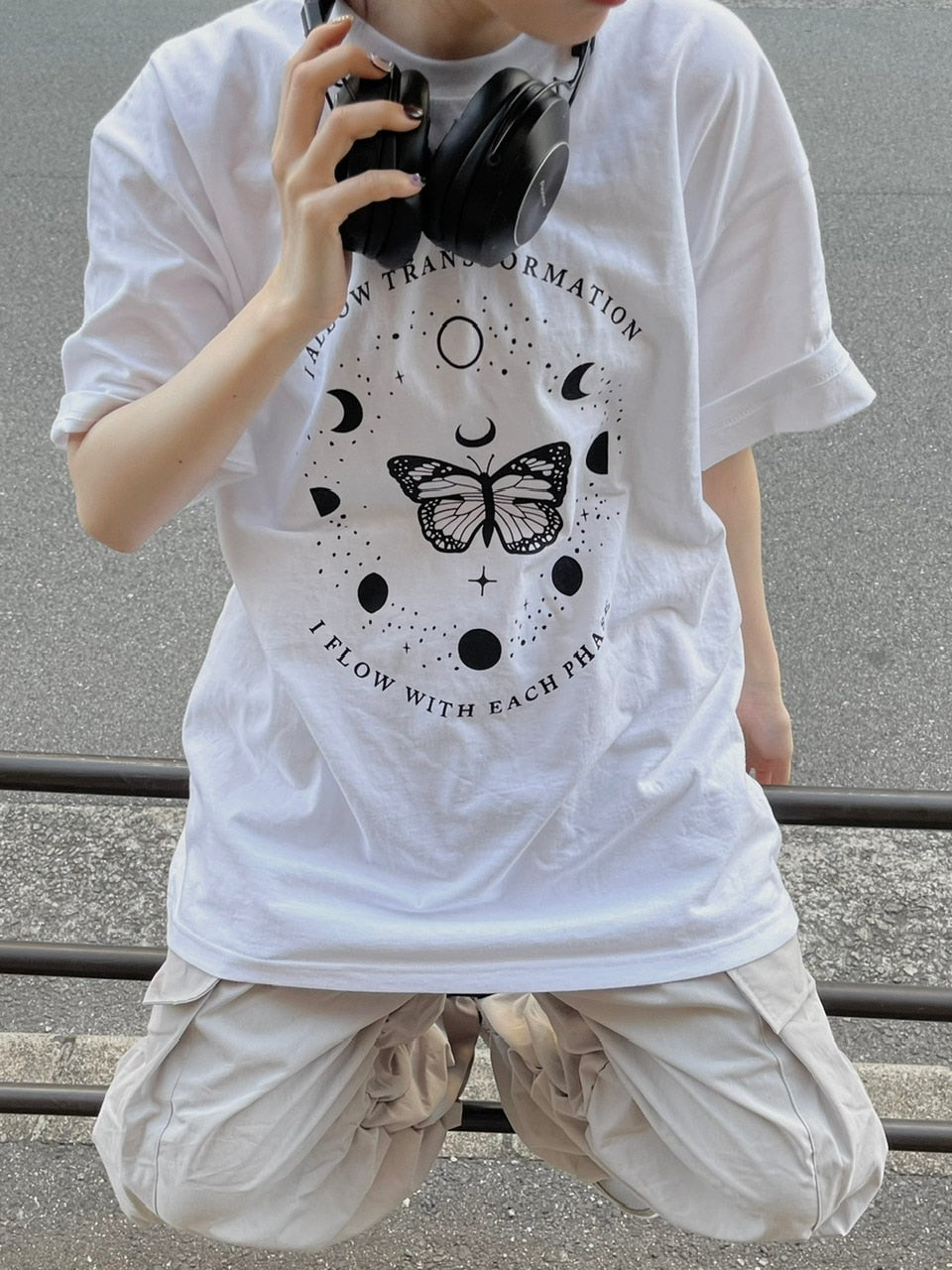 受注制【Chikashitsu +】oversized graphic t-shirt 2 (2color)