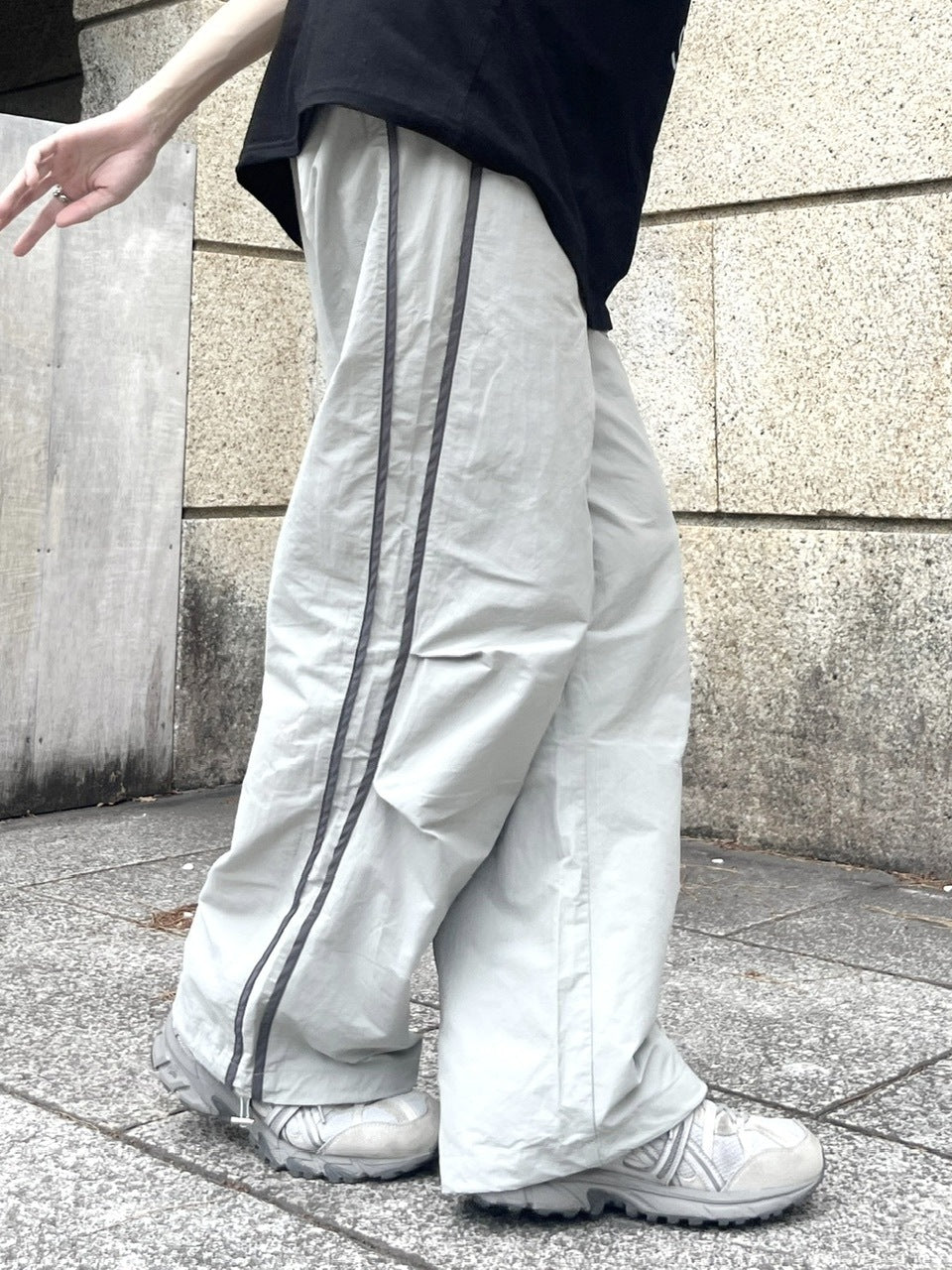 【youll】nylon track wide pants (5color)
