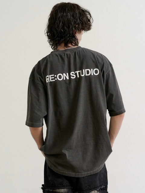 【RE:ON STUDIO】REON BACK LOGO PIGMENT T-SHIRT