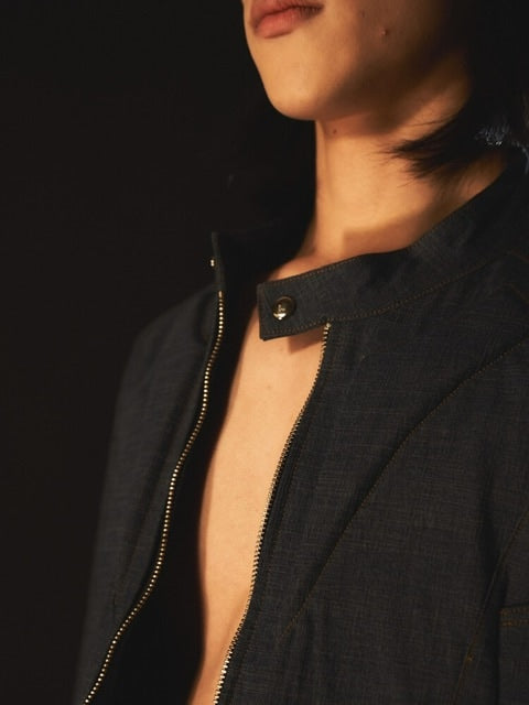 【ARTS DE BASE】Denim Bike Jacket