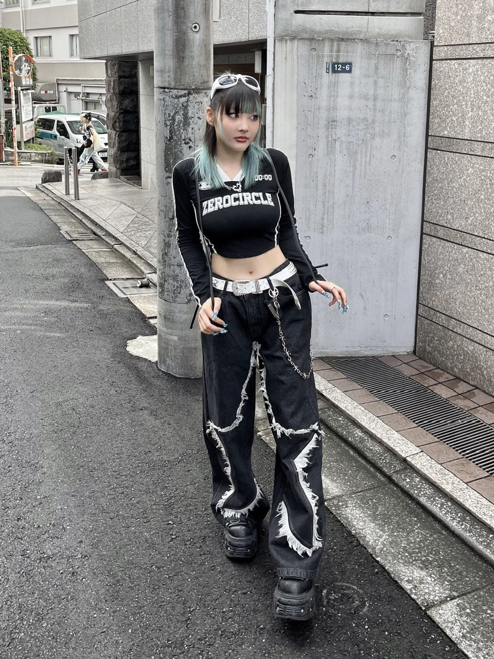 受注制【Never mind the XU】sporty track long sleeve tee