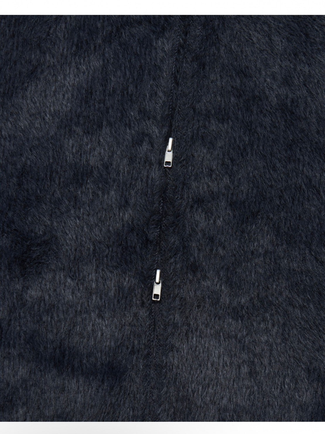 【NOMANUAL】HIGH NECK HAIRY KNIT ZIP-UP