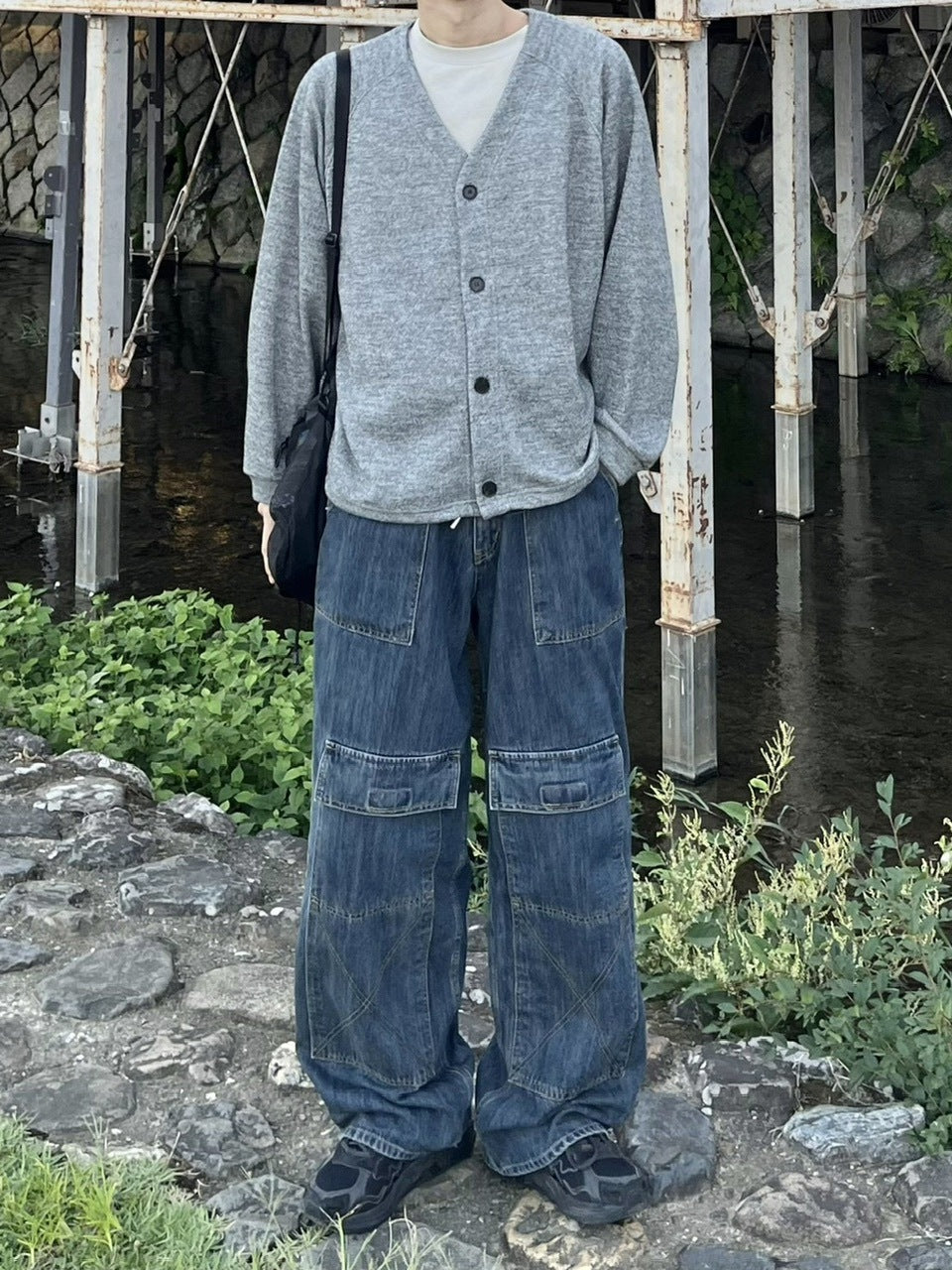 受注制【youll】string heavy cardigan