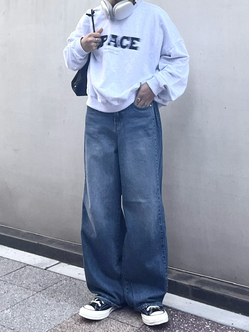 受注制【RENOL】denim wide pants (2color)