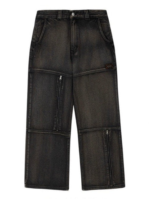 THECOLDESTMOMENT】TCM block denim pants – PRESSING WEB SHOP
