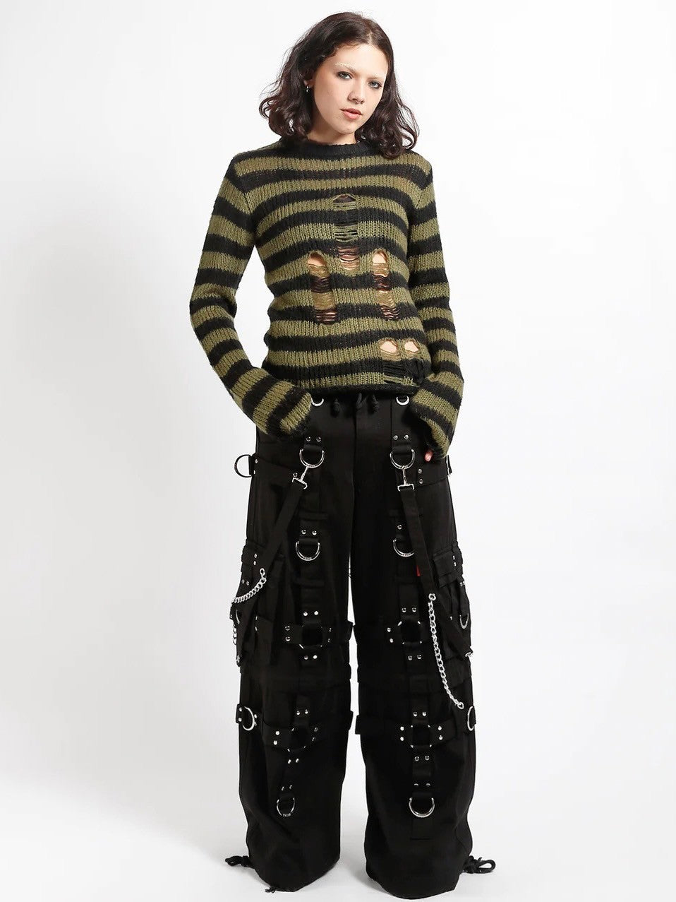 【TRIPP nyc】HARNESS DARK STREET PANTS[AF7142M] / 【トリップ エヌワイシー】ダークハーネスボンテージワイドパンツ