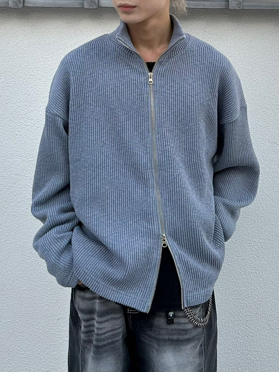 受注制【nmtc +】high neck knit cardigan (2color)