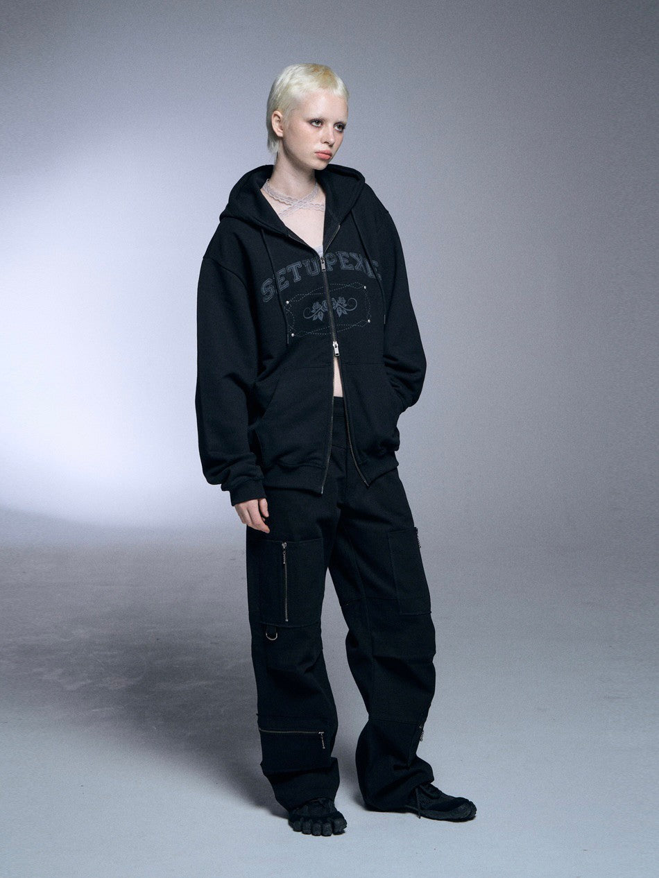 【SETUP‐EXE】OVERSIZED TWO-WAY ZIPUP HOODIE