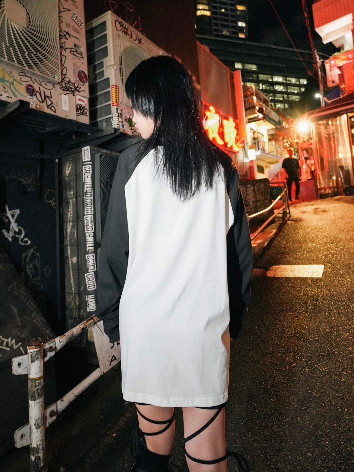 【Bizarre Maiden】rhinestone logo raglan tee (2color) / 【ビザールメイデン】ラインストーンロゴラグラン長袖Tシャツ