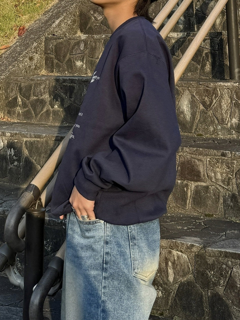 受注制【RENOL】lettering sweat shirt (4color)