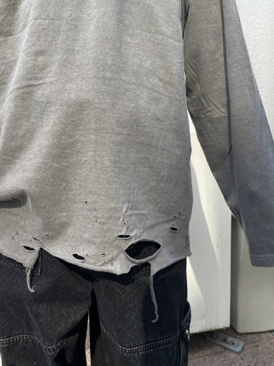 受注制【Never mind the XU】damage long sleeve 2 (2color)