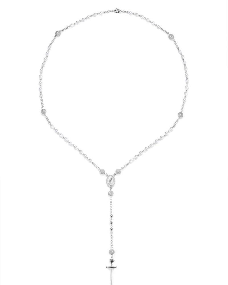 【MR. ENJOY DA MONEY】Sword and rose necklace