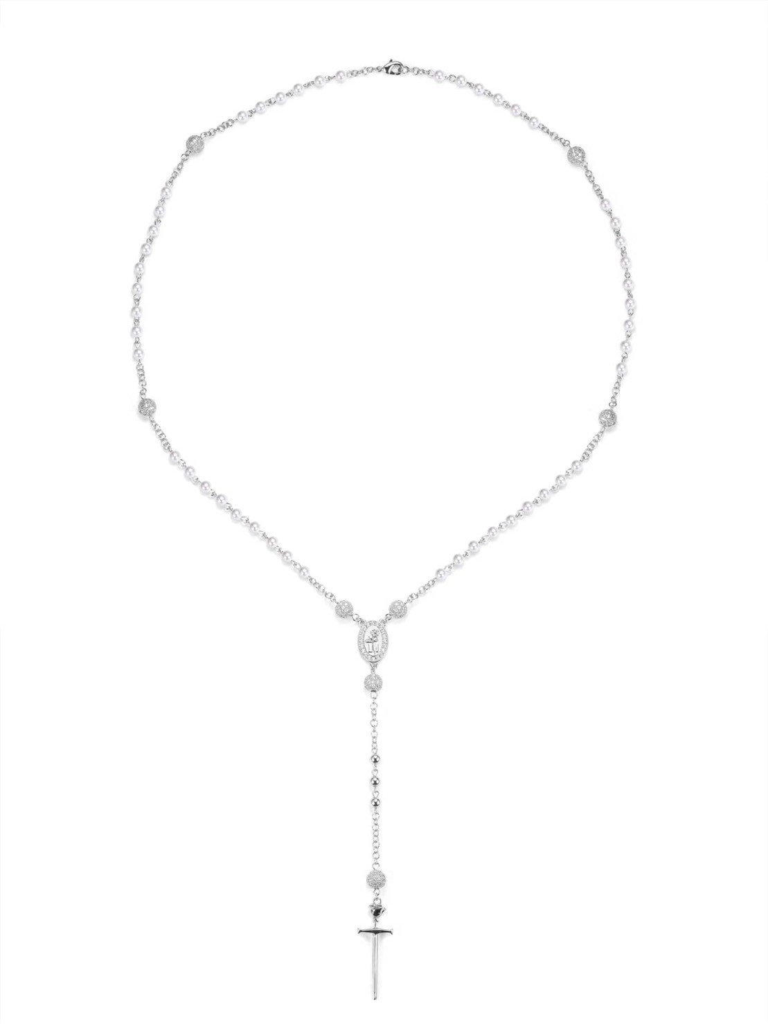 【MR. ENJOY DA MONEY】Sword and rose necklace