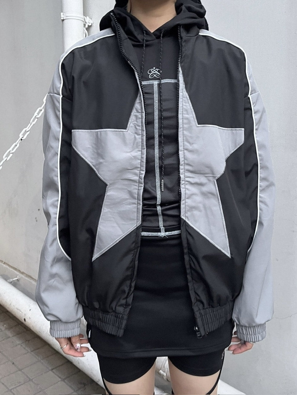 受注制【Never mind the XU】star zipup blouson