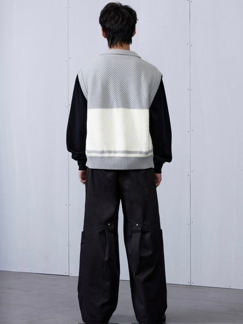 【ARCH by ROARINGWILD】ACADEMIC ZIPPER KNIT VEST