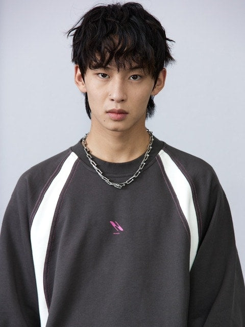 【ARCH by ROARINGWILD】STITCH PATCHWORK SWEATERSHIRT