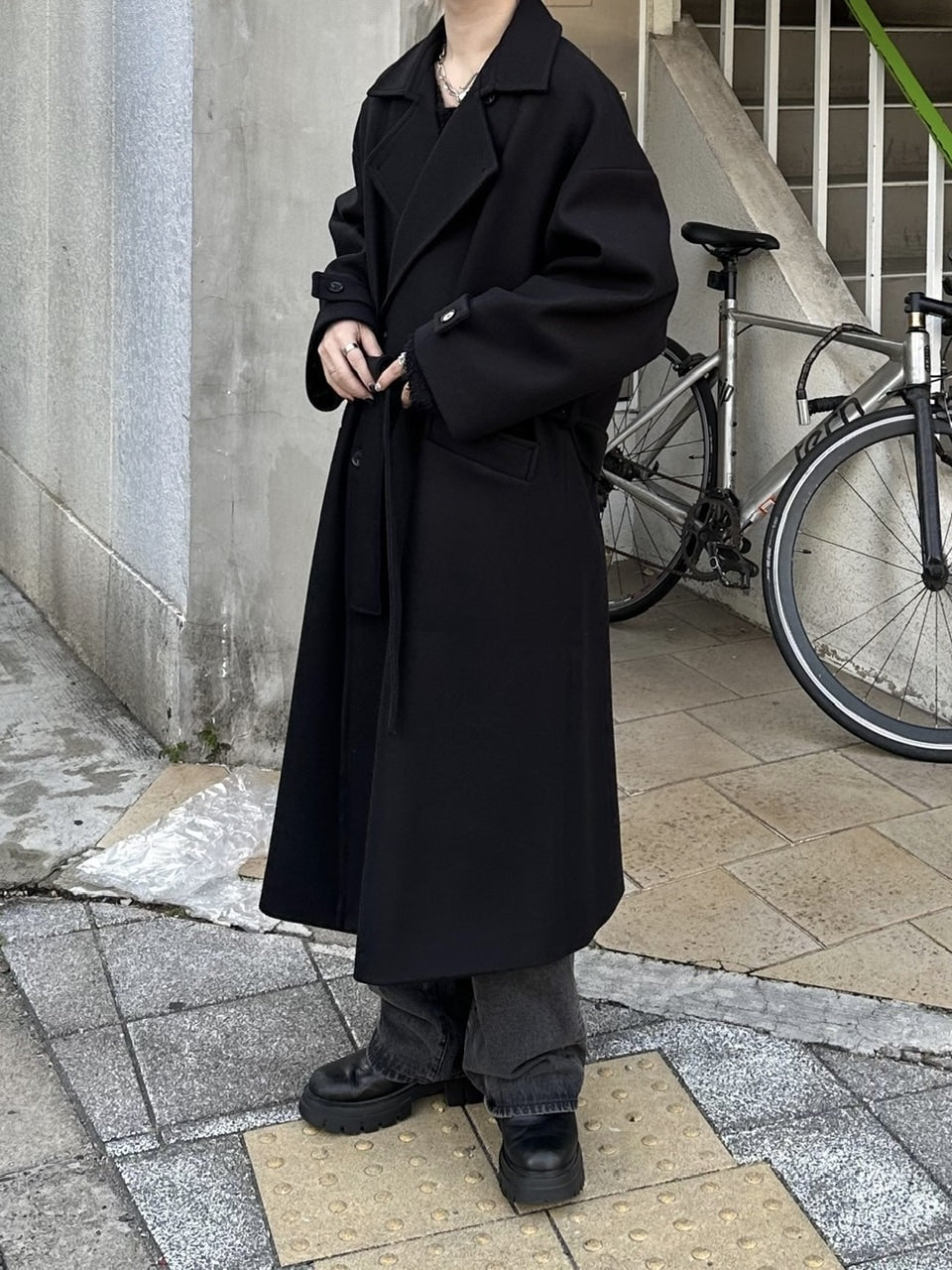 大阪店WEB限定【Chikashitsu +】oversized wool double coat (2color)