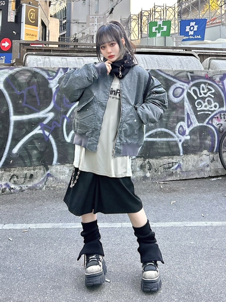 受注制【Never mind the XU】pigment bomber padding (2color)