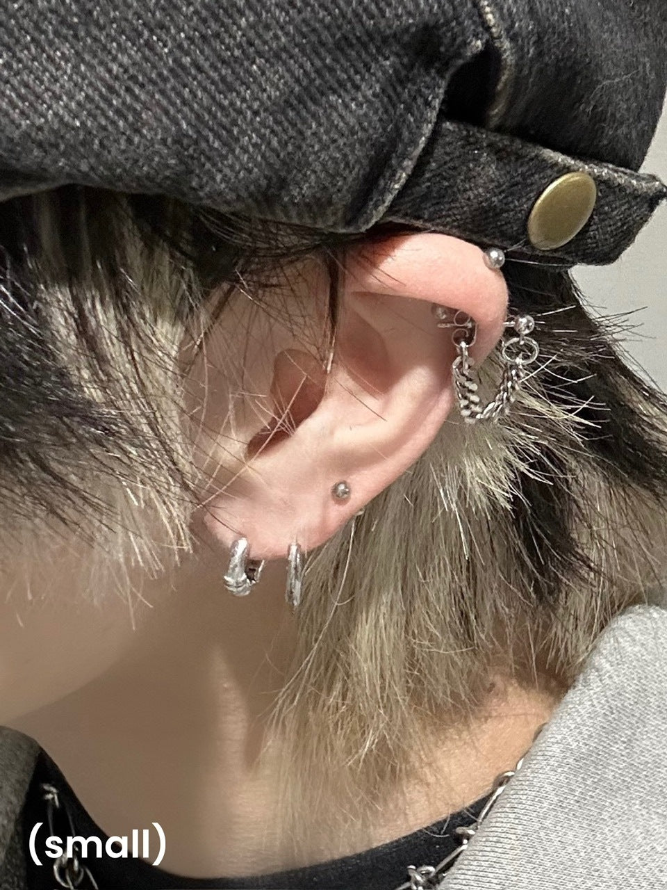 大阪店WEB限定受注制【Chikashitsu +】simple chain pierced earrring