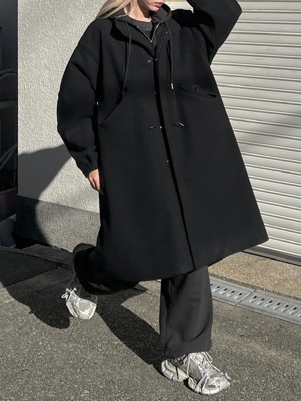 受注制【Chikashitsu +】high neck volume arm coat (2color)