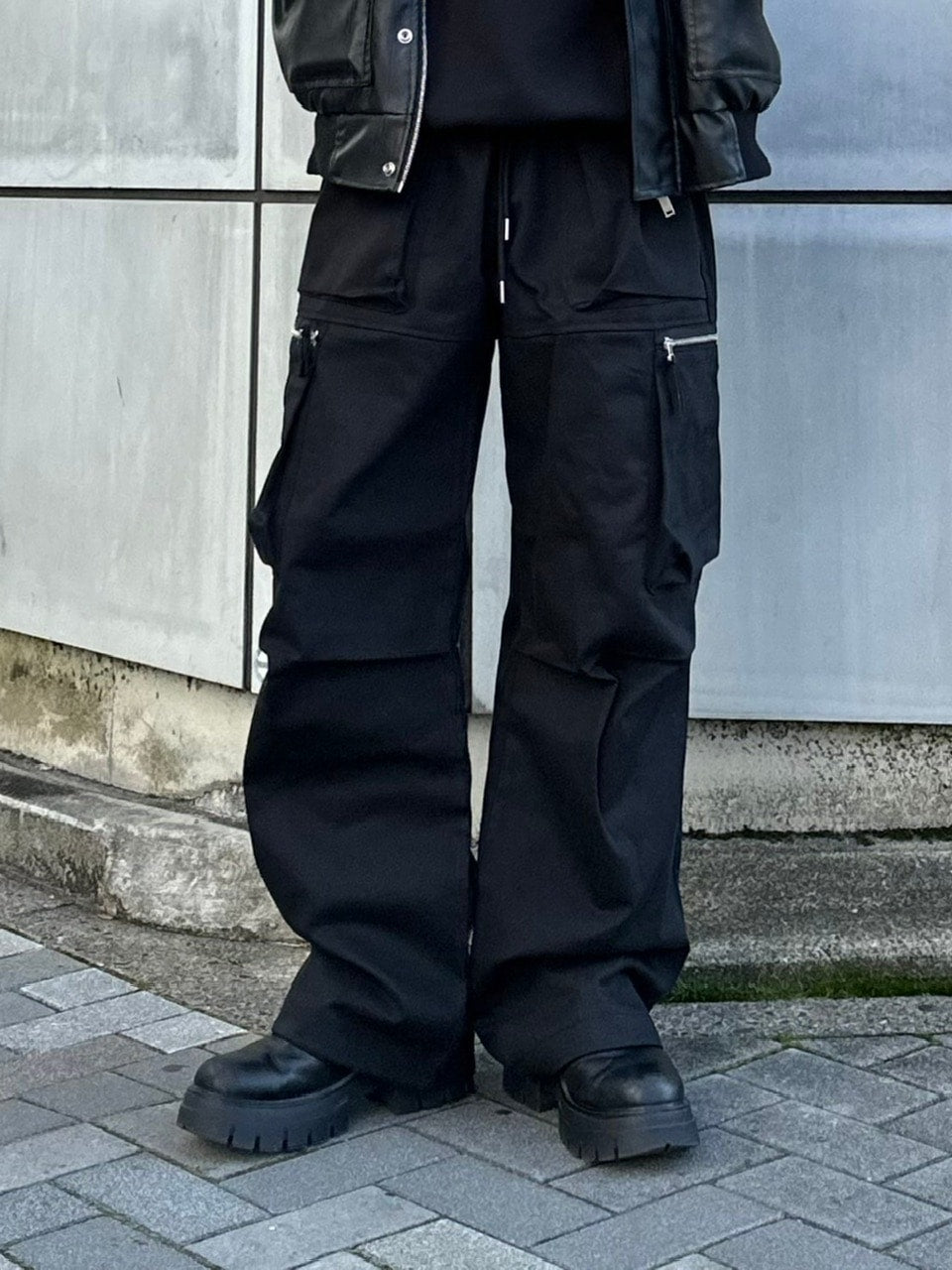 大阪店WEB限定受注制【Chikashitsu +】zip cargo pants