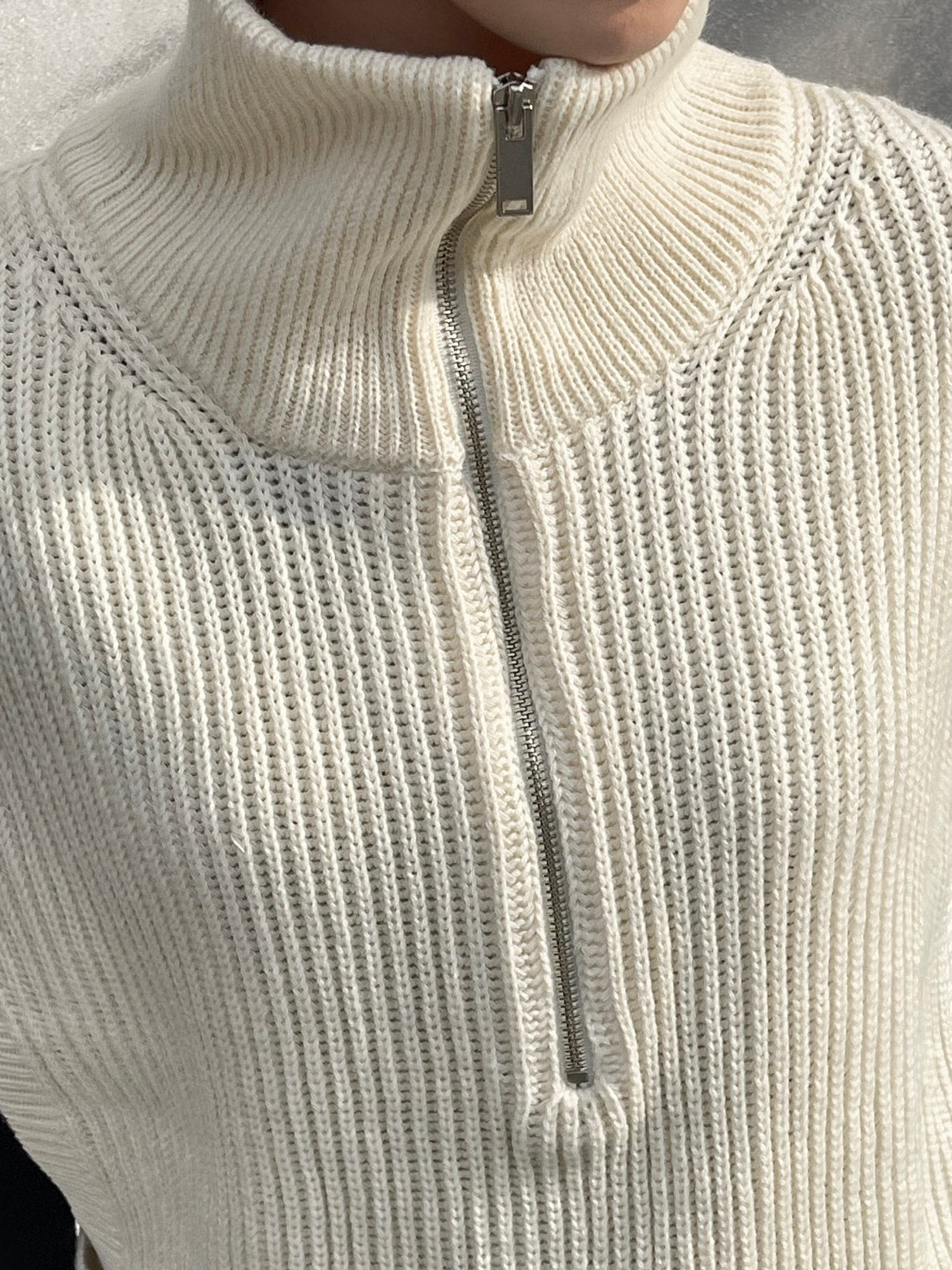 【Chikashitsu +】half zip design vest (3color)