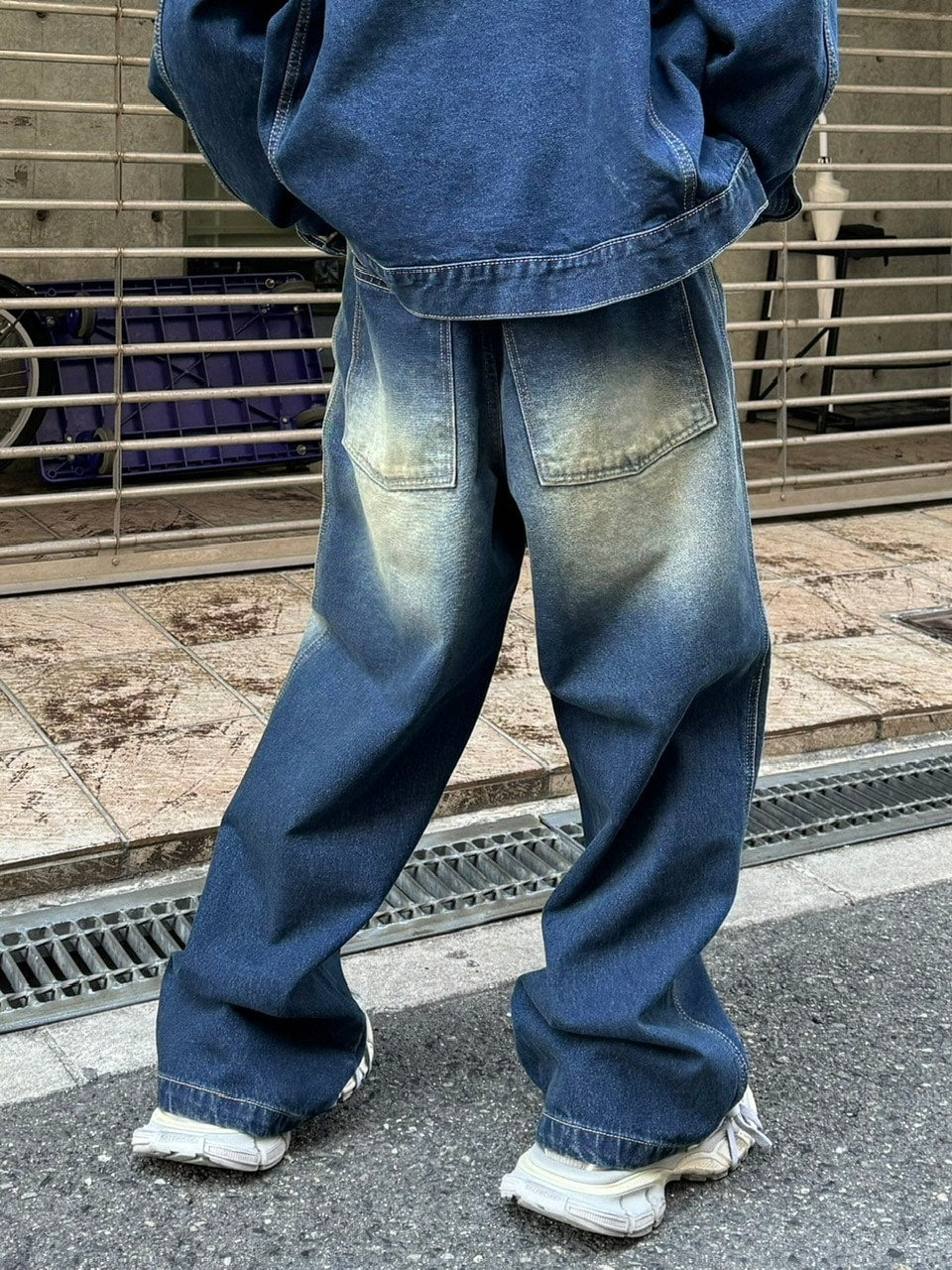 【Chikashitsu +】vintage wash denim pants (2color) / 【チカシツプラス】ヴィンテージウォッシュデニムパンツ