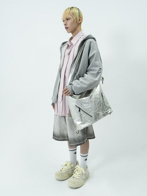 受注制【nmtc +】grunge processing denim shorts