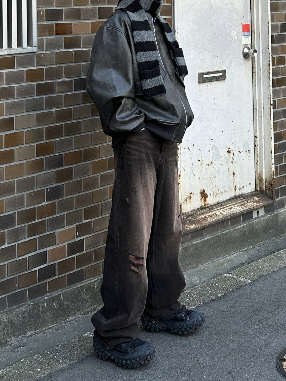 大阪店WEB限定受注制【Chikashitsu +】vintage like denim pants