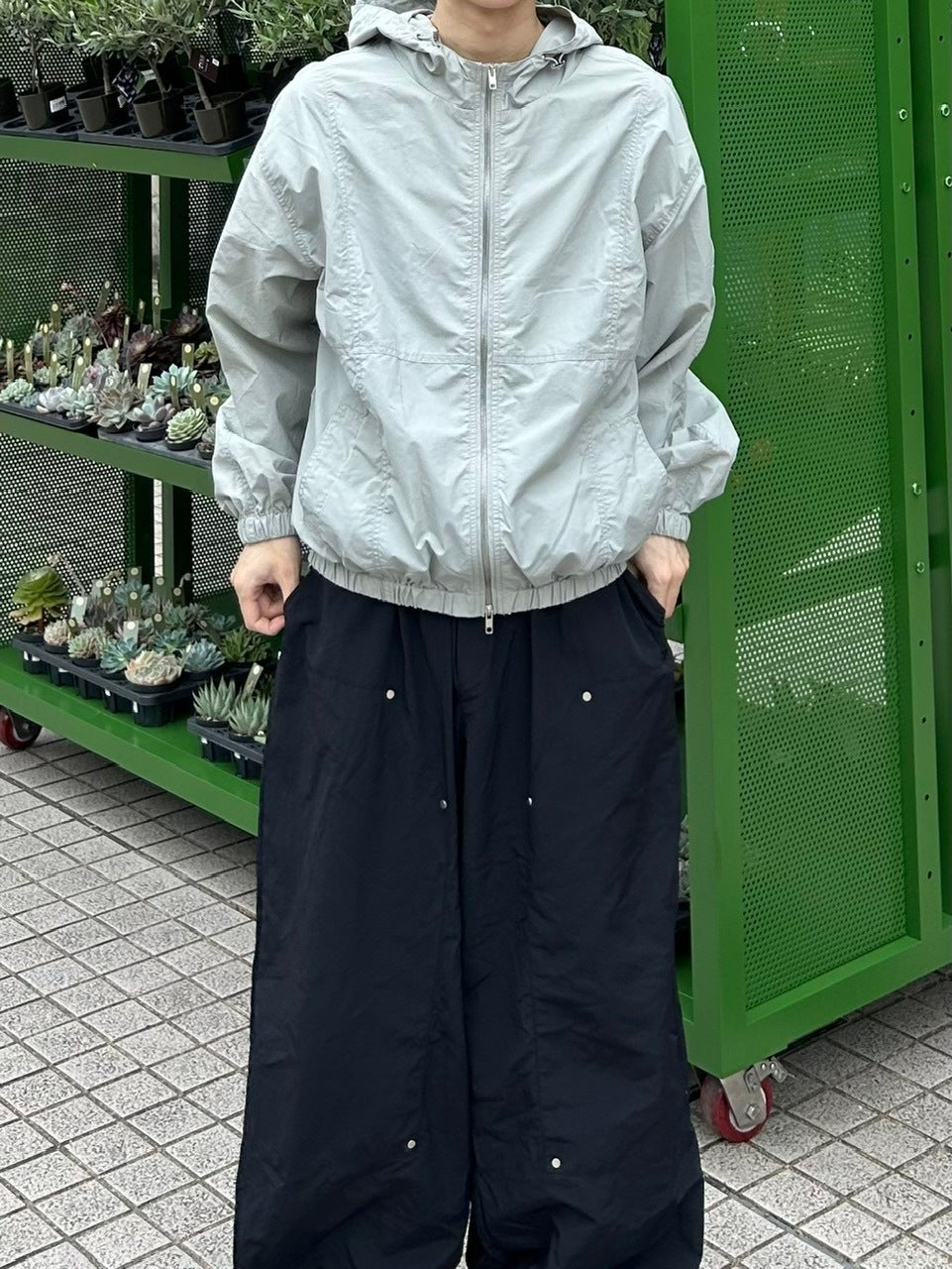 受注制【youll】nylon hooded blouson (2color)