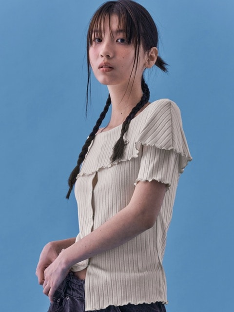 【FANCY CLUB】HEIDI KNITTED OFF-SHOULDER