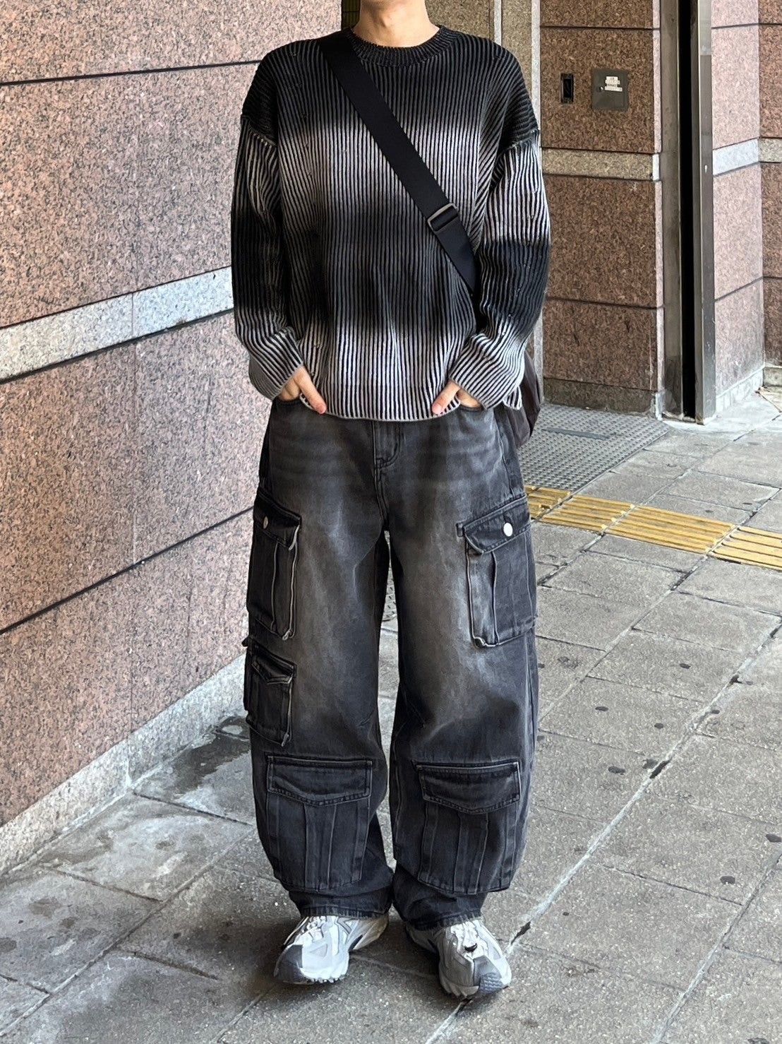 受注制【Chikashitsu +】bleach washing knit (3color) / 【チカシツプラス】ブリーチウォッシング長袖ニット