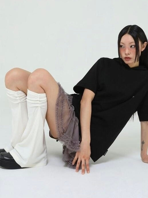 【Uglyshadow】SOFT SHIRRING LEG WARMER