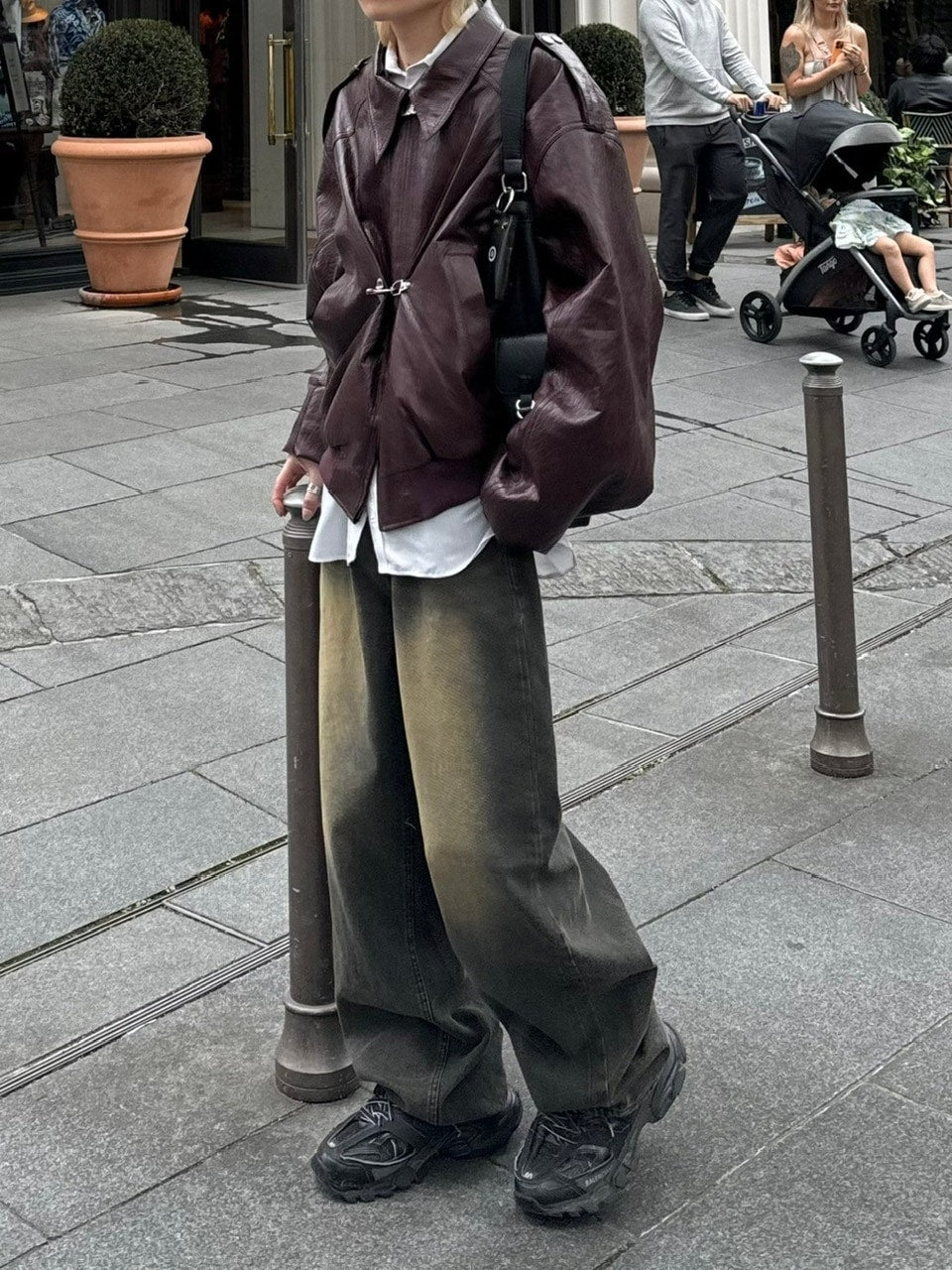 【Chikashitsu +】vintage wash semi wide denim pants 2 / 【チカシツプラス】ヴィンテージウォッシュセミワイドデニムパンツ