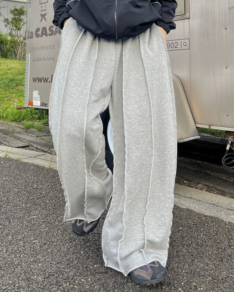 【youll】reverse wide sweat pants (2color)