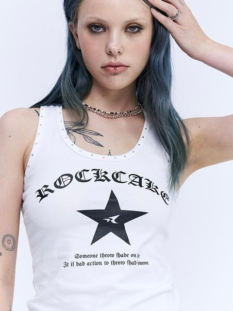 【ROCK CAKE】Crystal Hotfix Sleeveless