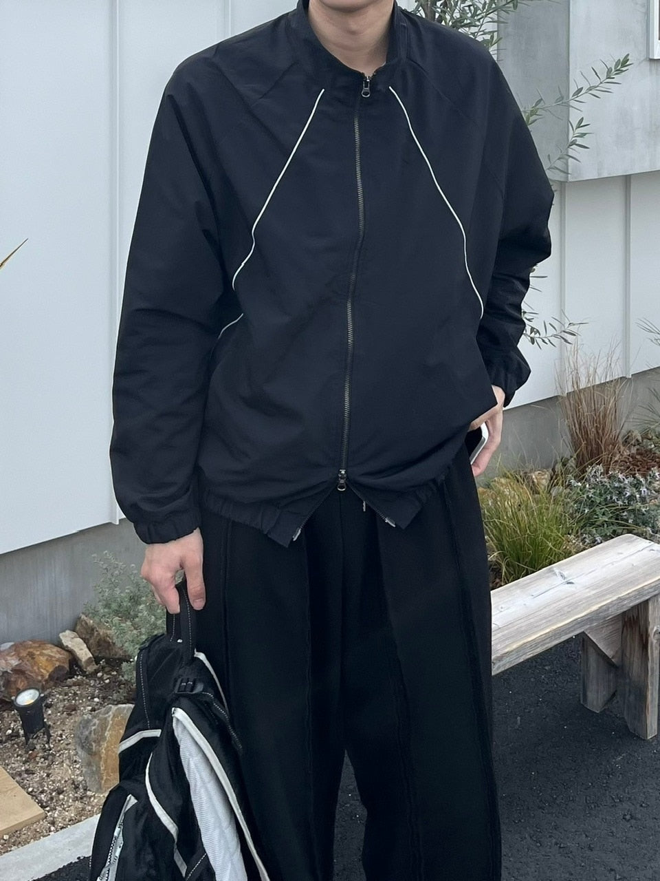 受注制【youll】piping nylon jacket (2color)