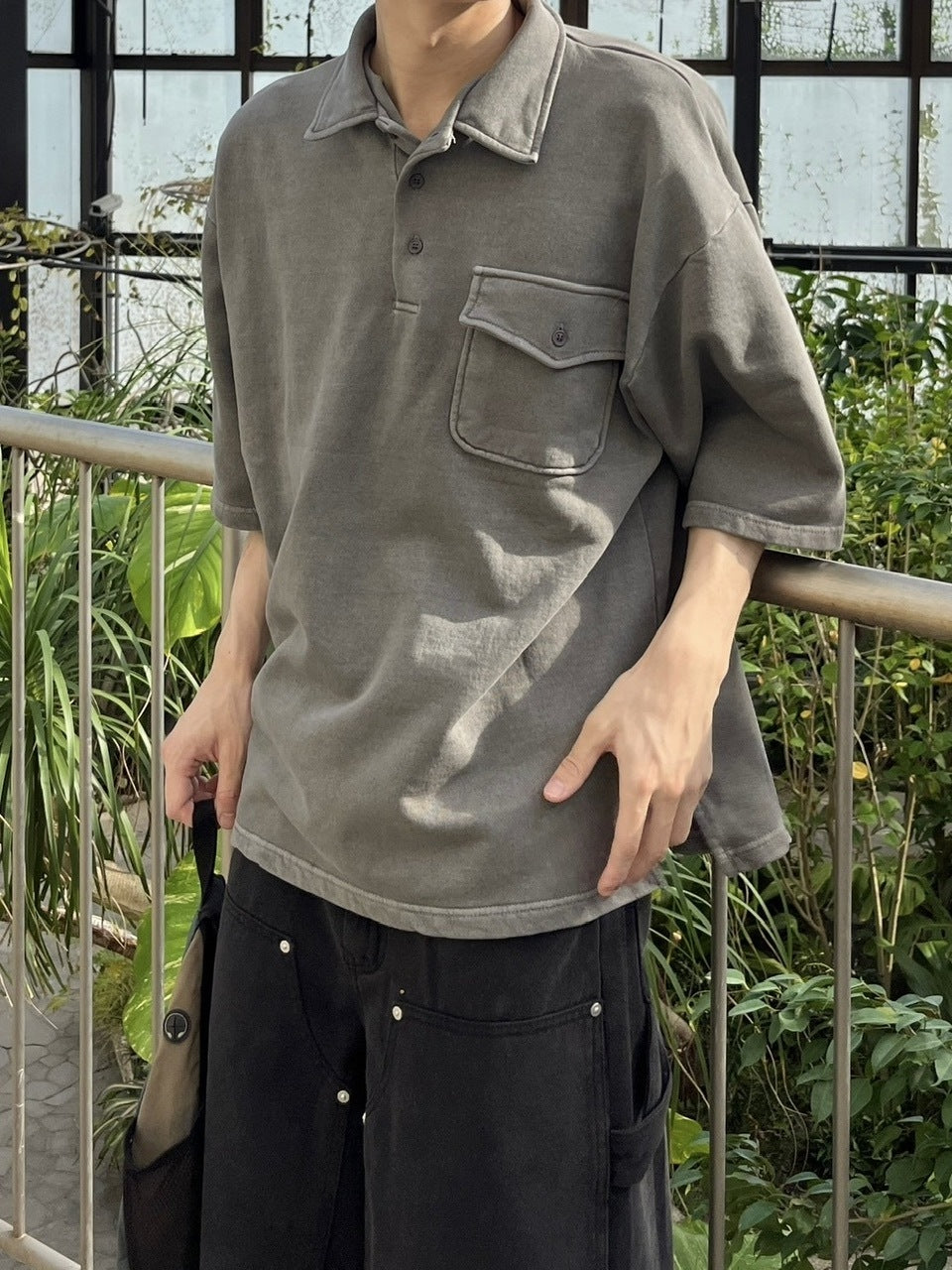 受注制【youll】pigment polo shirt (2olor)