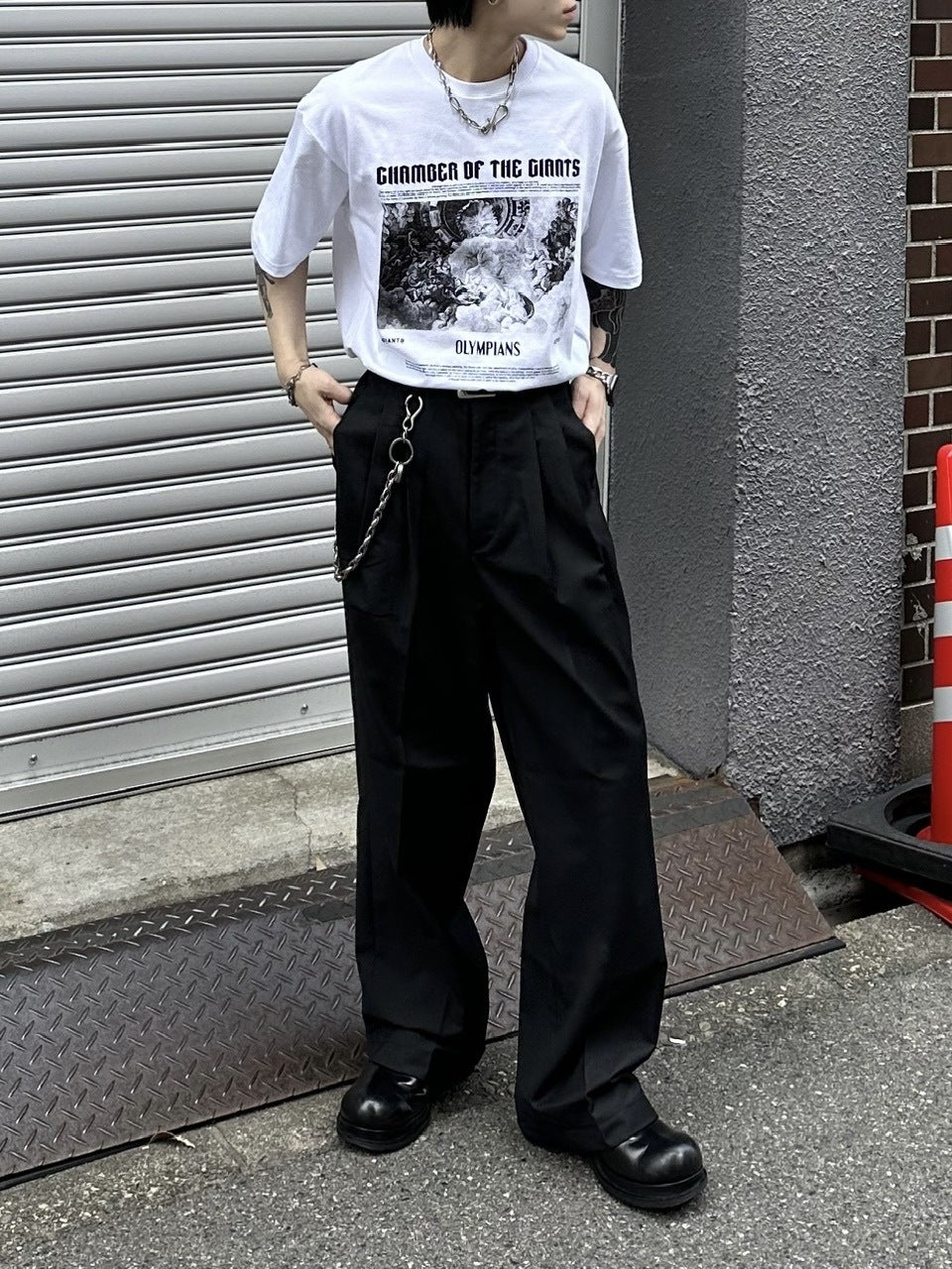 大阪店WEB限定【Chikashitsu +】oversized olympos t-shirt (2color)