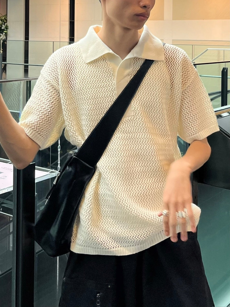 受注制【Chikashitsu +】vegan leather box belt bag (2color)