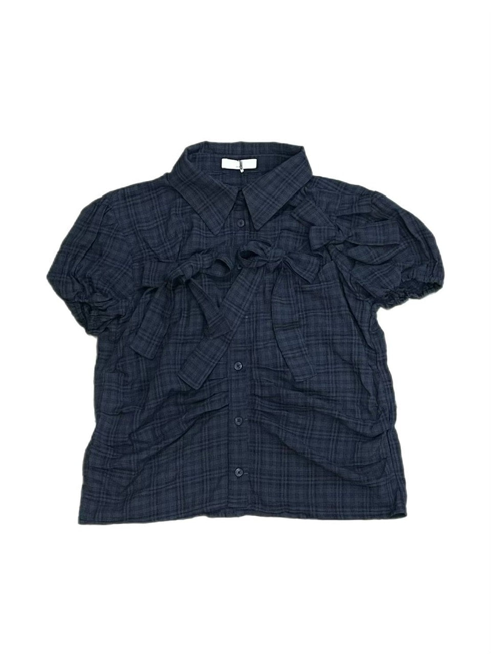 受注制【OaKS】ribbon tie short sleeve shirt (2color)