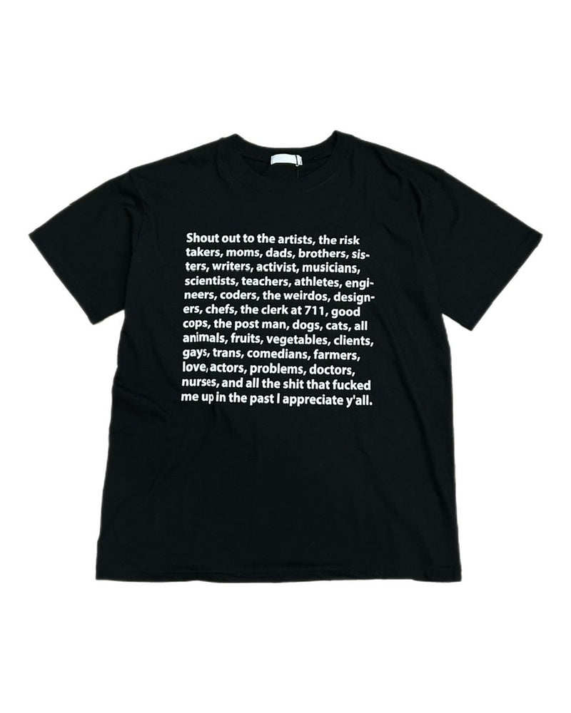 受注制【Chikashitsu +】logo lettering t-shirt (2color) / 【チカシツプラス】ロゴレタリングプリント半袖Tシャツ