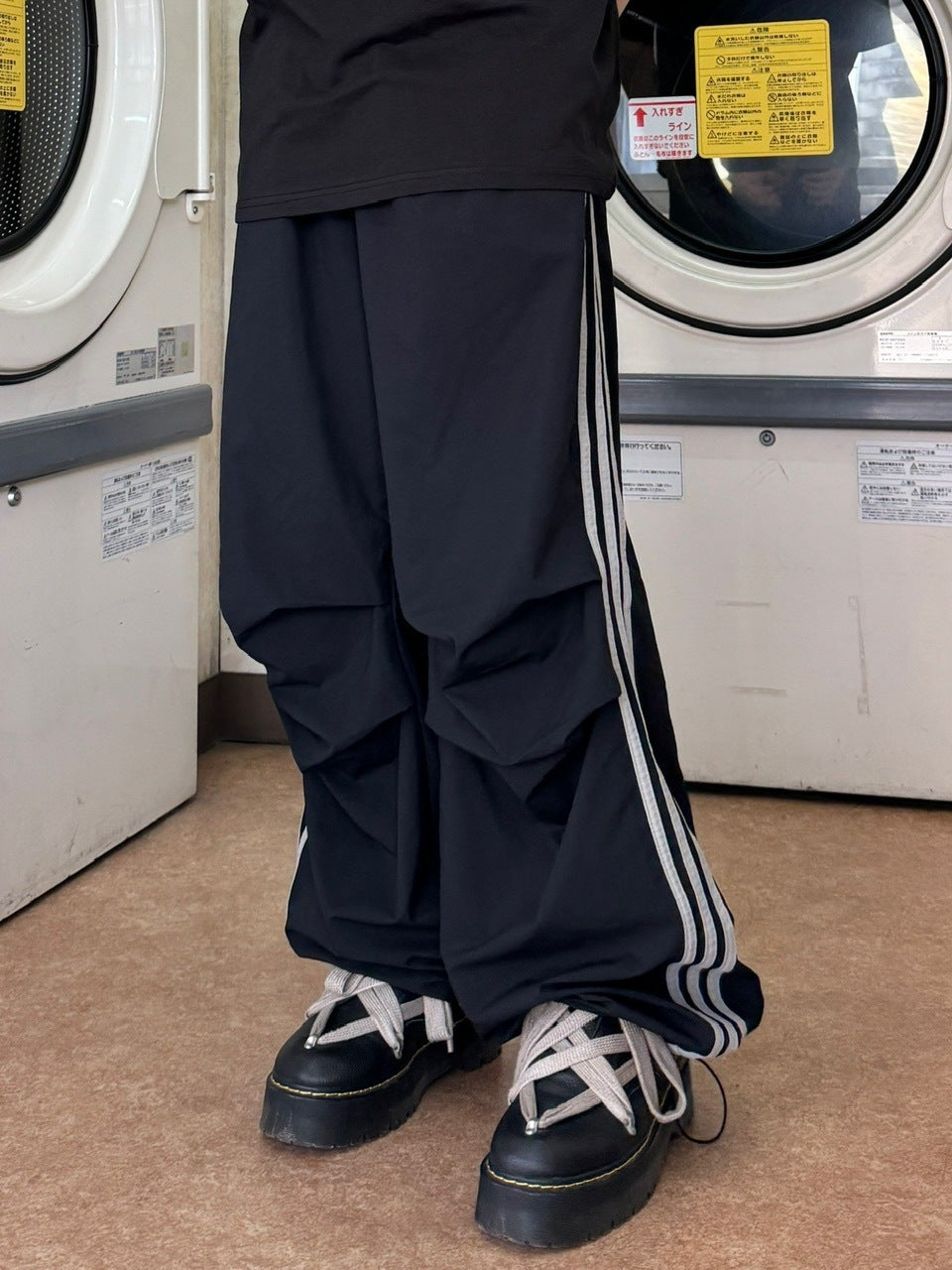 受注制【RENOL】side line parachute pants (2color)