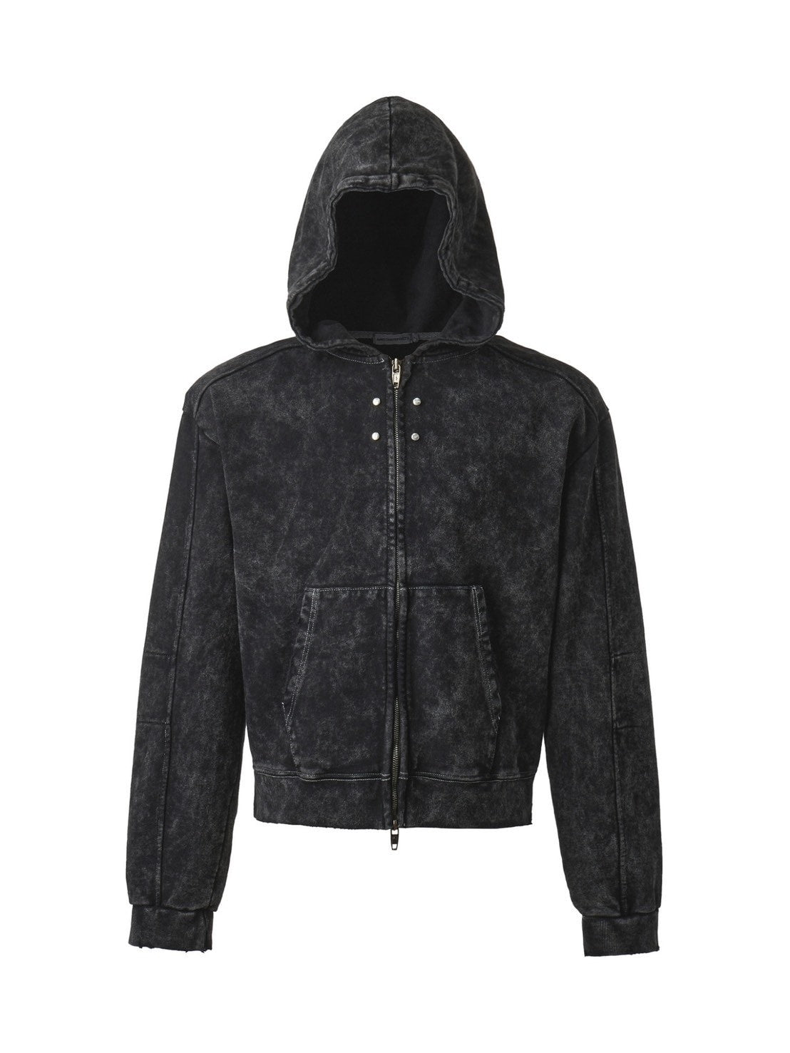 【ANOTHERYOUTH】overdyed crop zip-up hoodie