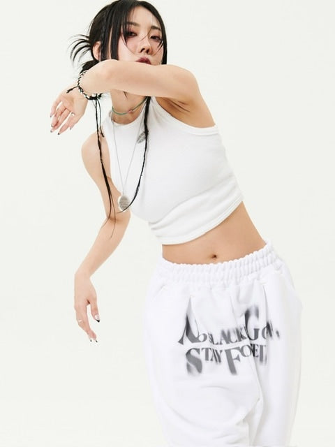 【HOLY NUMBER 7】Women's Dancer Crop Tank Top / 【ホーリーナンバーセブン】ダンサークロップロゴプリントタンクトップ