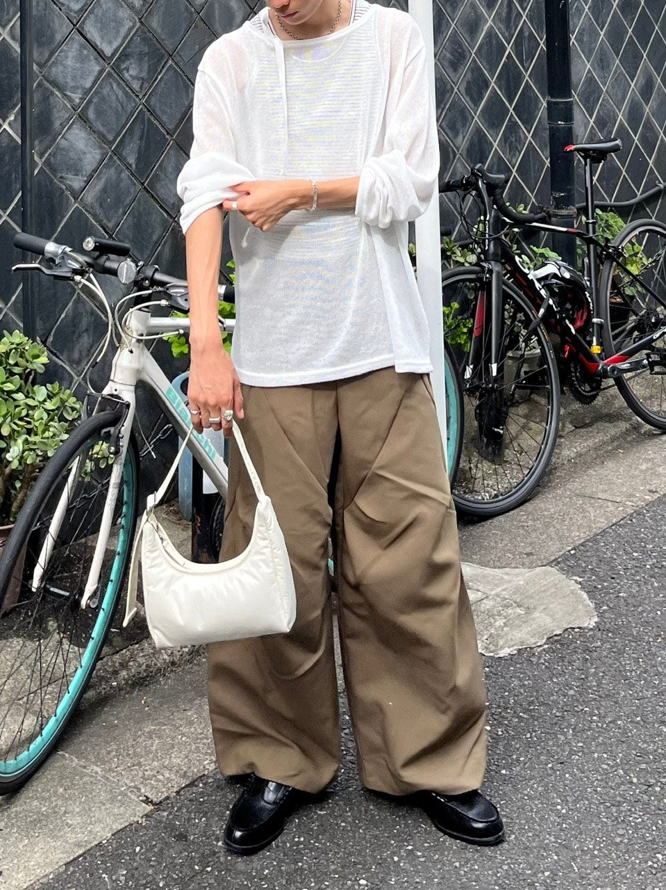 受注制【Chikashitsu +】belt design summer knit (3color)