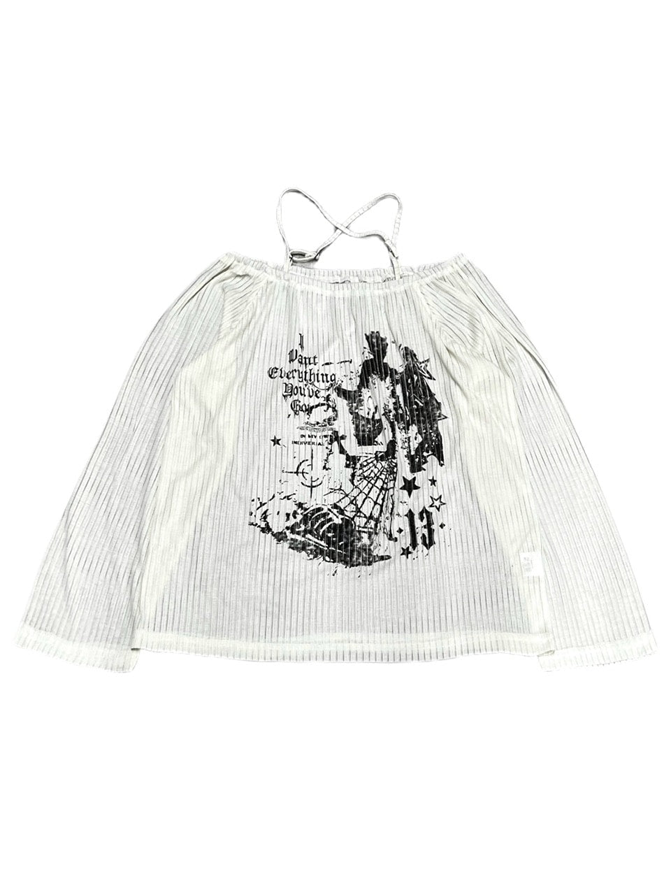 受注制【Never mind the XU】off shoulder mesh tops (2color)