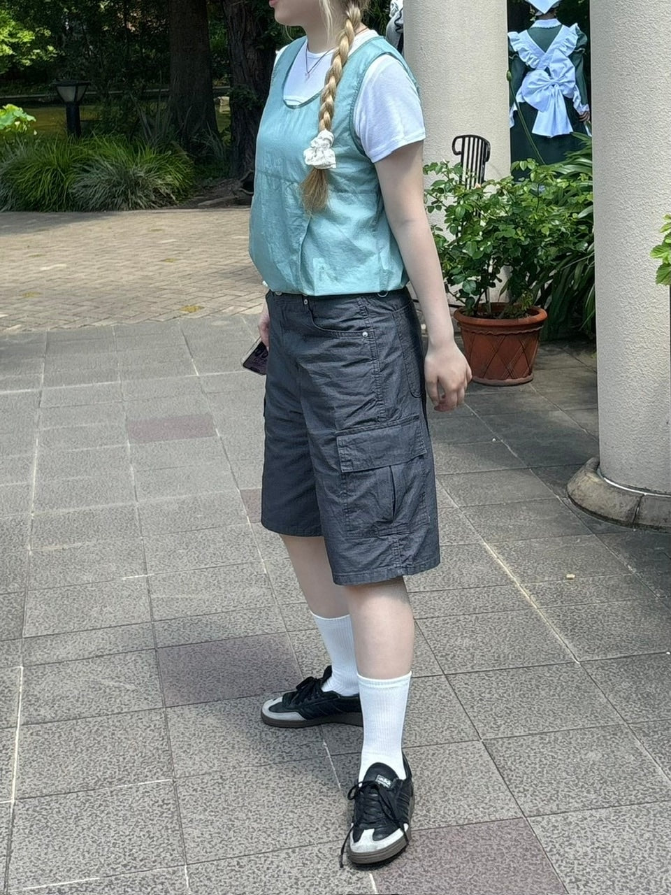 受注制【OaKS】cotton cargo half pants (2color)