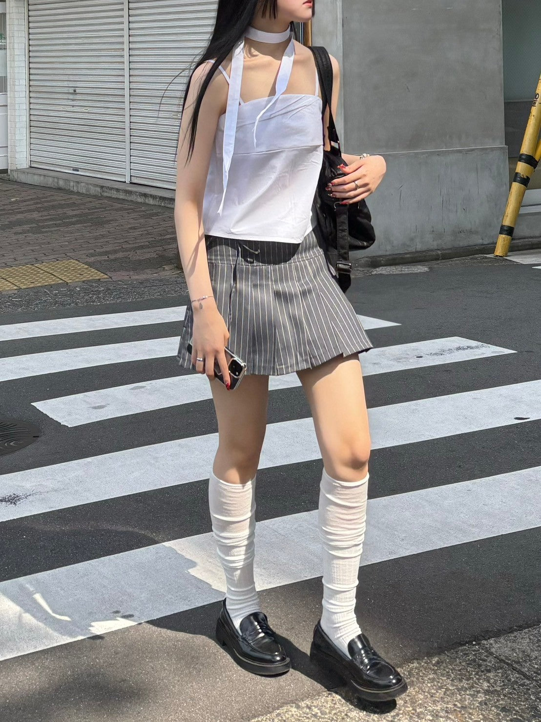 受注制【OaKS】choker set sleeveless blouse (3color)