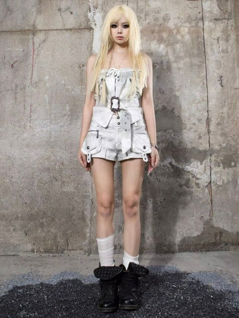 【ARIADNAw】Zip design tube top